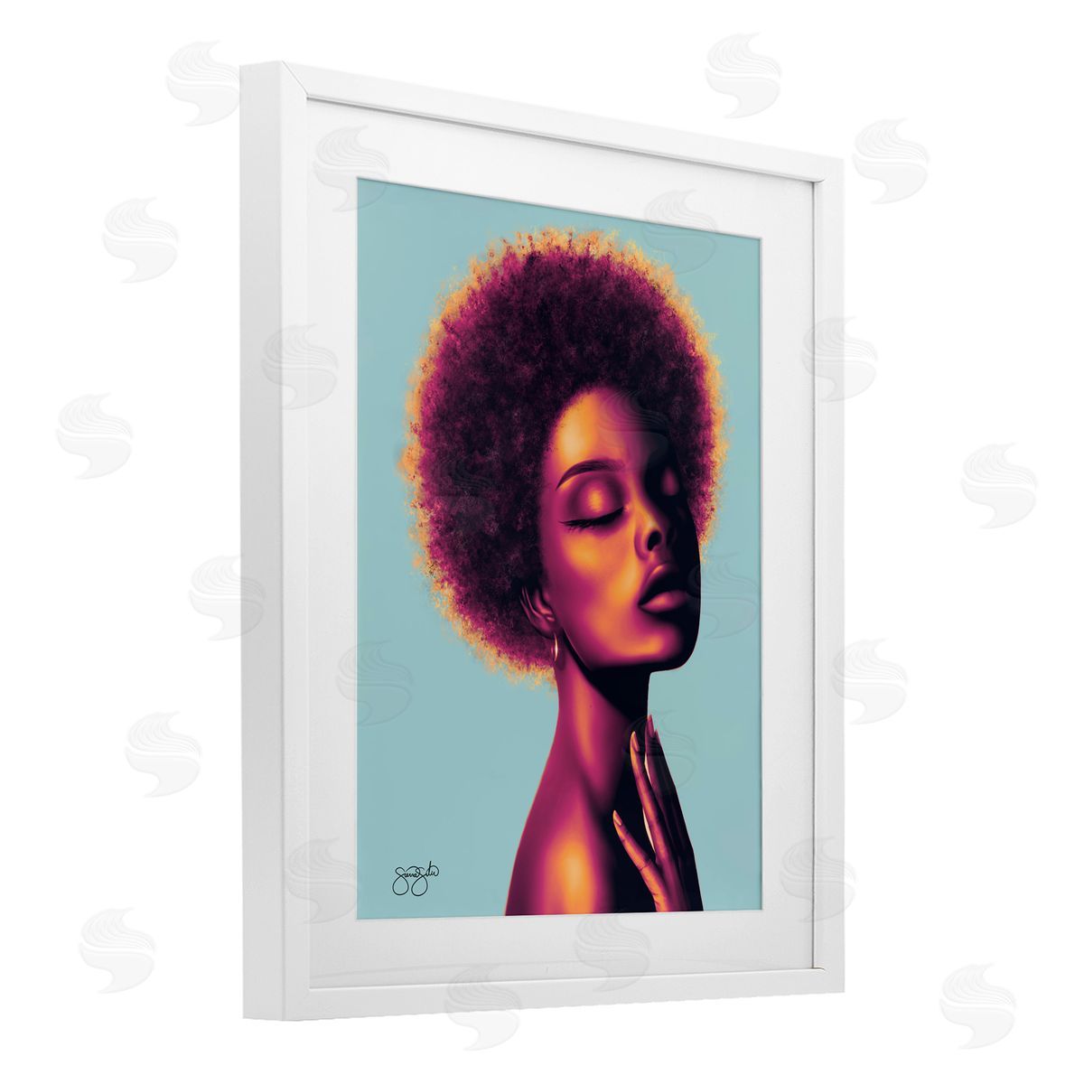 Sierra Siler Blue Maya Portrait Canvas Wall Art Print