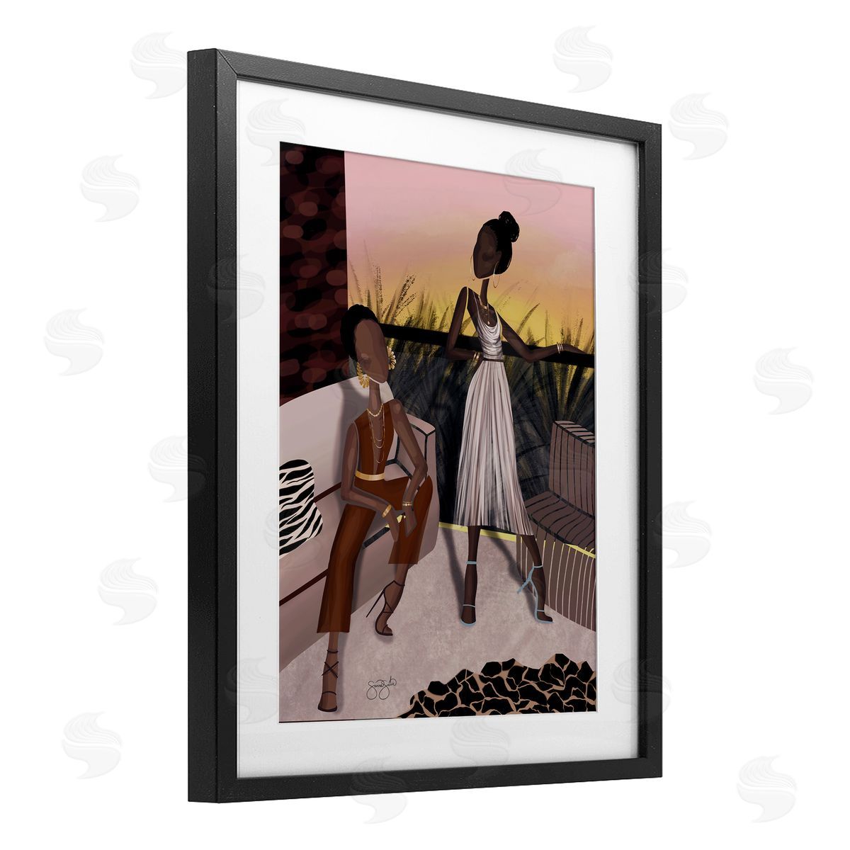 Sierra Siler Sunset Sisters Scenic View Canvas Wall Art Print