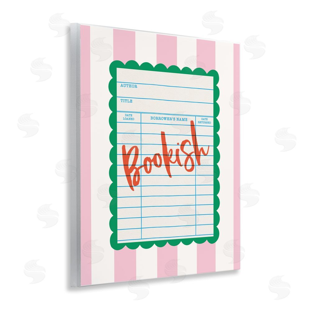 Nadia Hassan Bookish Reader Library Card Wall Plaque Art Print