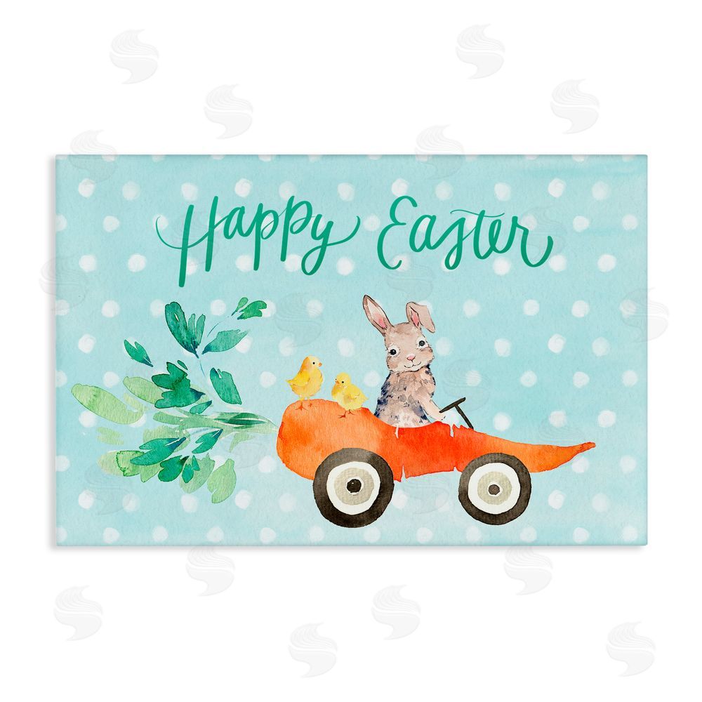 Heather Lee Chan Easter Carrot Car Bunny Canvas Wall Art Print