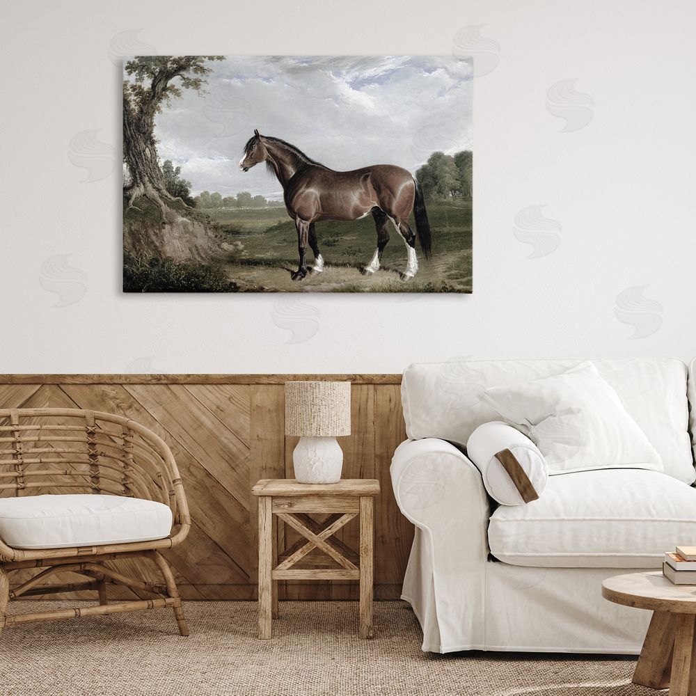 Corinne Haig Majestic Equine Nature Portrait Printed Wall Art in Room