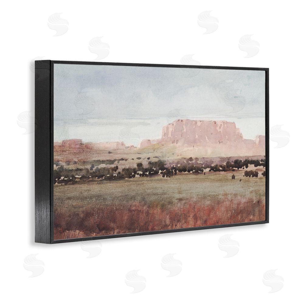 Corinne Haig Earthy Canyon Mesa Black Framed Giclee Wall Art Print