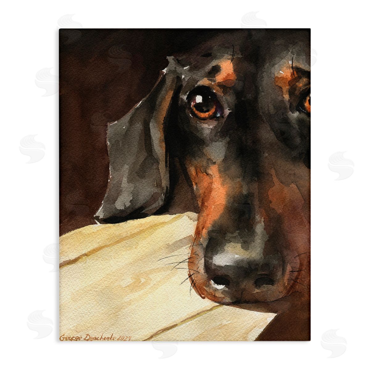 George Dyachenko Sight of Dachshund Canvas Wall Art Print