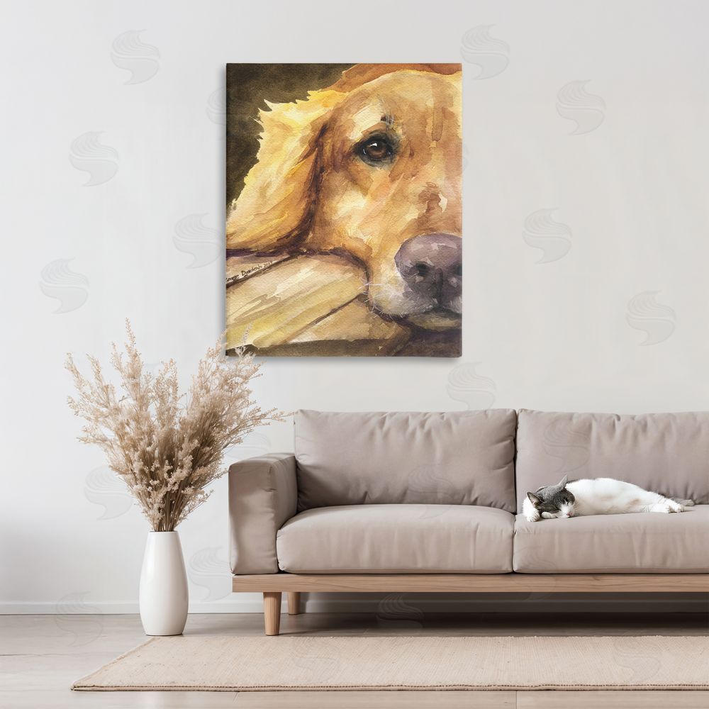 George Dyachenko Sight of Golden Retriever Canvas Art on Wall