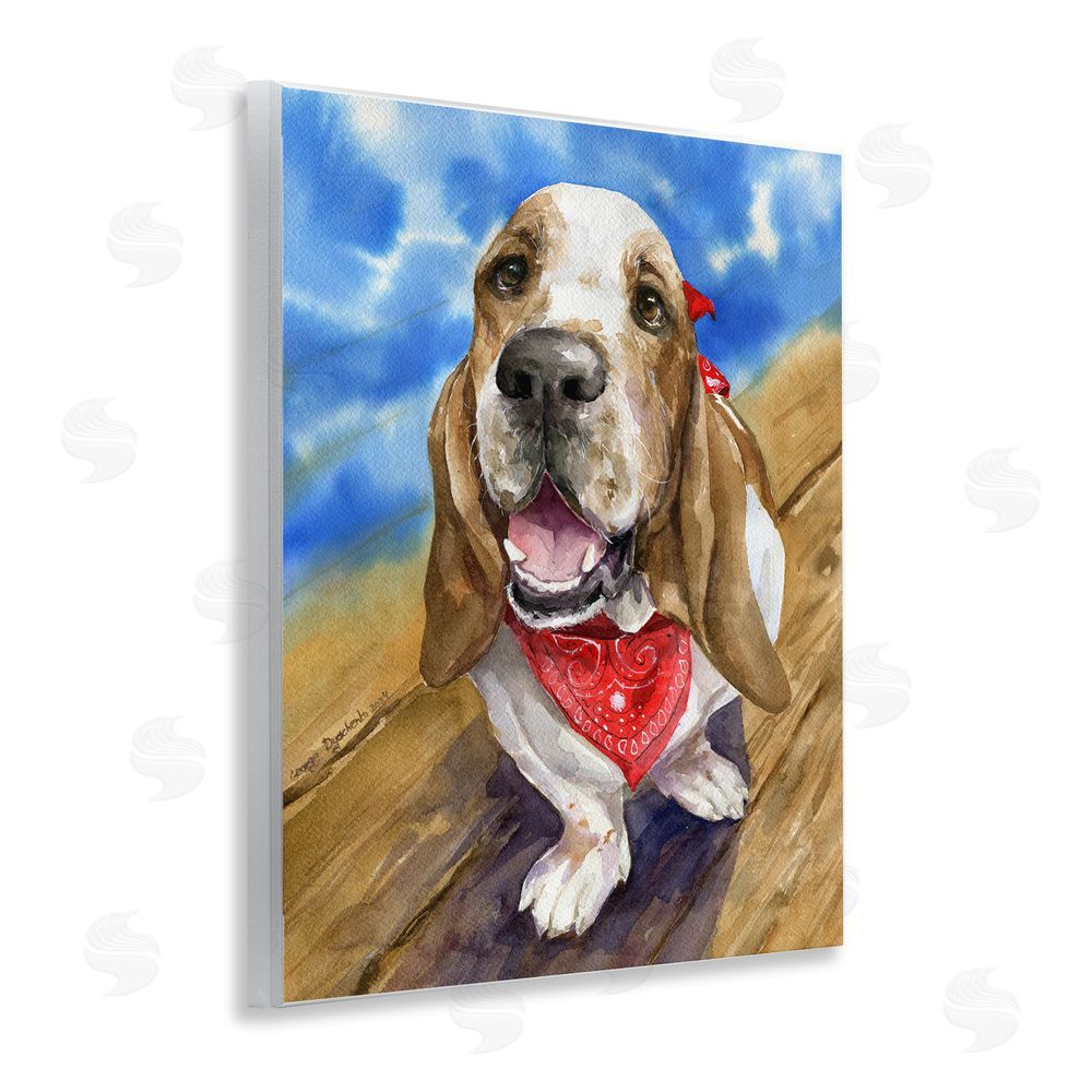 George Dyachenko Basset Hound with Bandana Wall Plaque Art Print