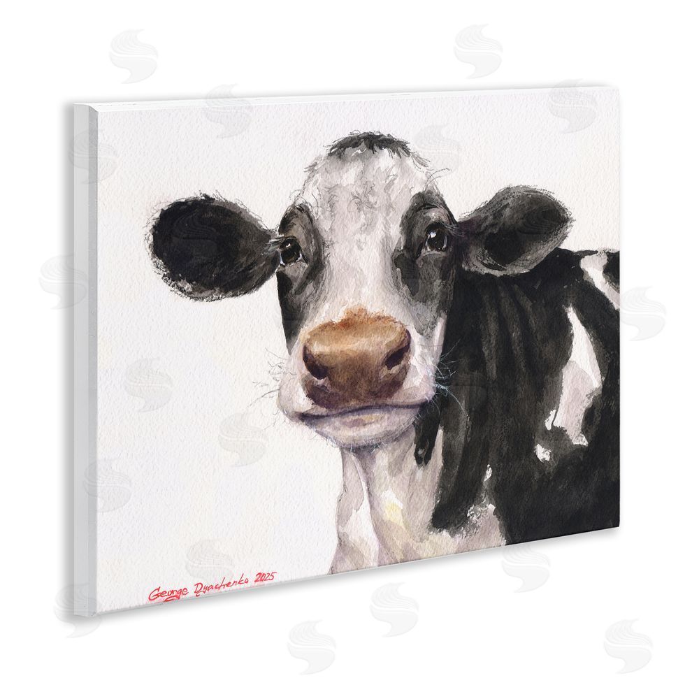 George Dyachenko Cute Cow with White Spots Wall Plaque Art Print