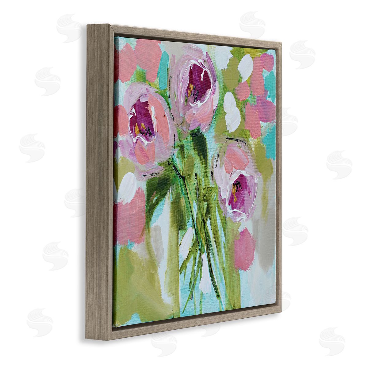 Amanda Brooks For You Rose Trio Canvas Wall Art Print
