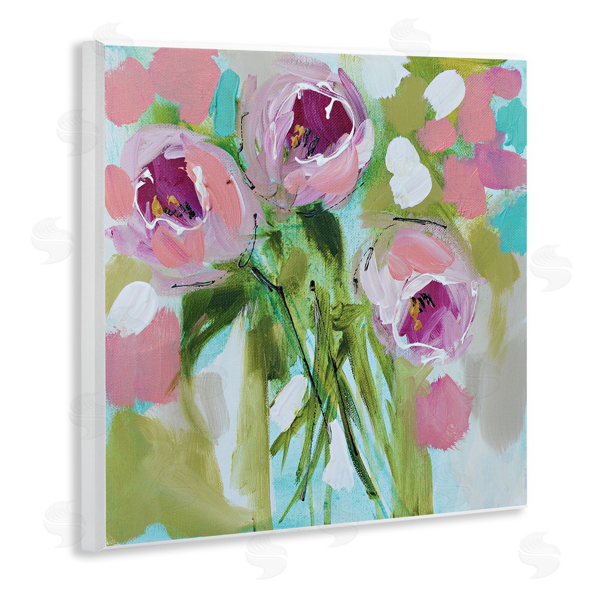 Amanda Brooks For You Rose Trio Canvas Wall Art Print