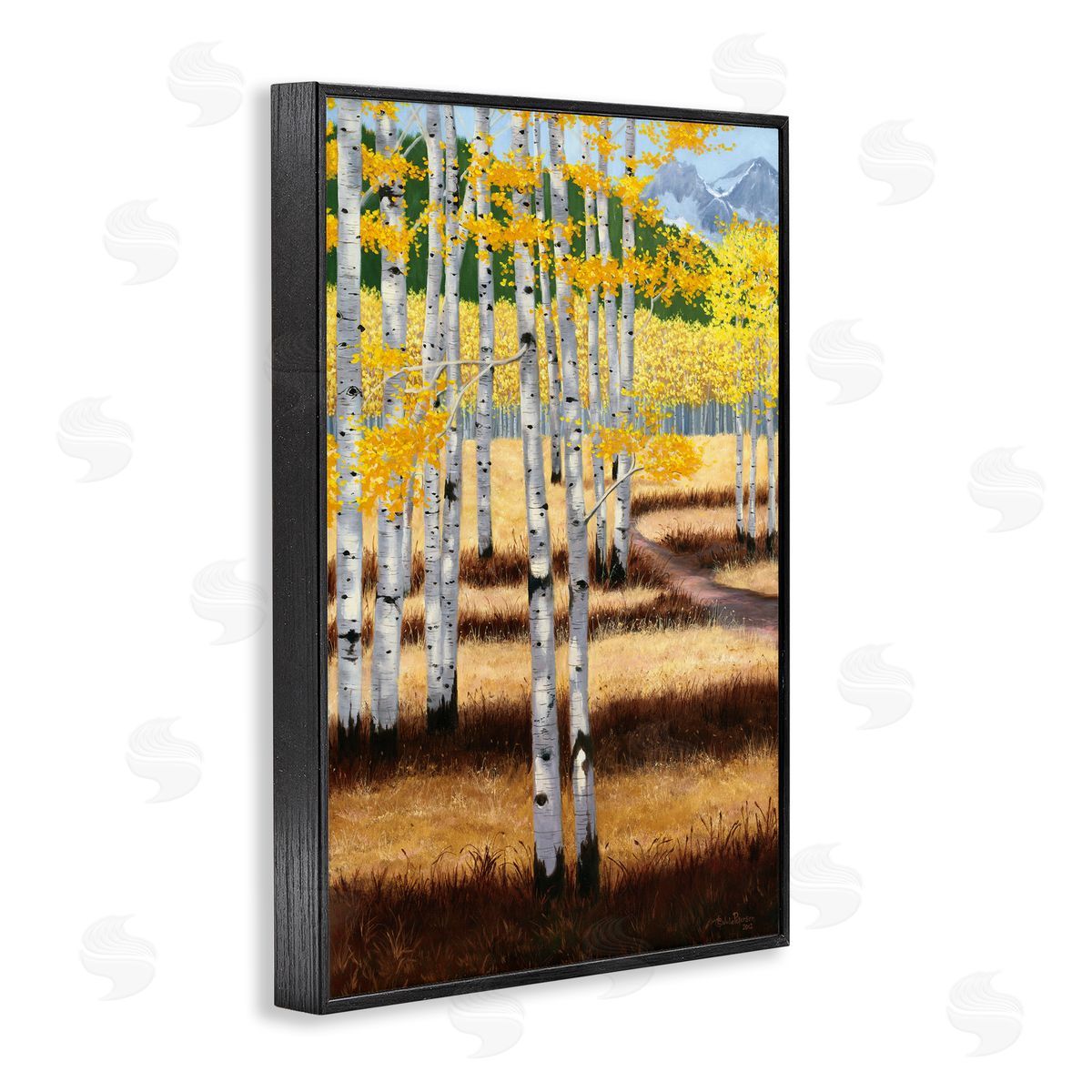Julie Peterson Autumn Birch Trees Field Canvas Wall Art Print