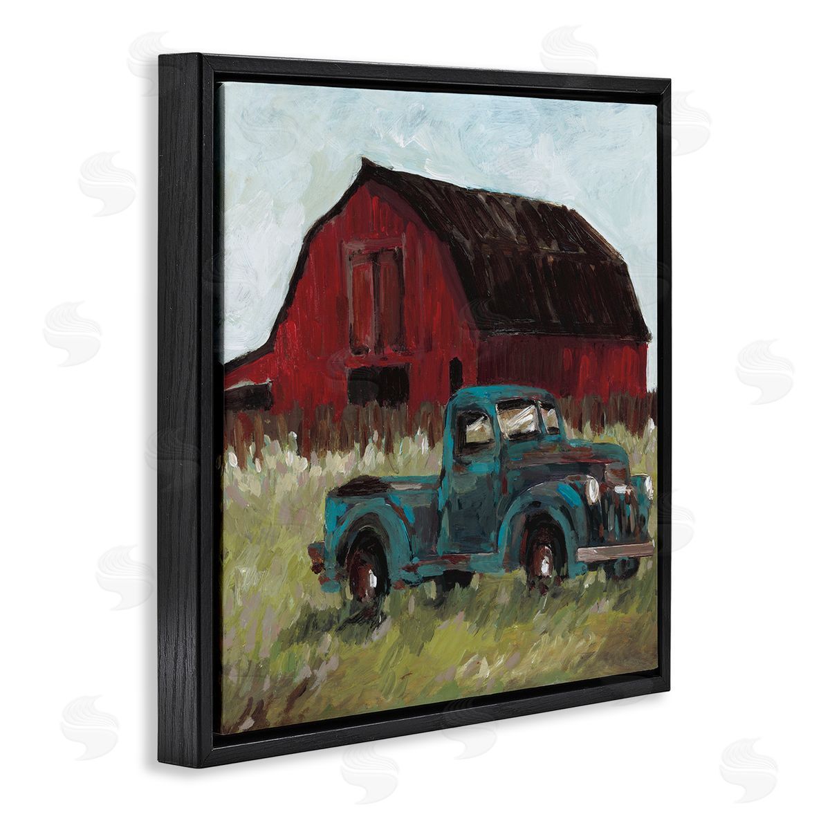 Wani Pasion Truck & Red Barn Canvas Wall Art Print