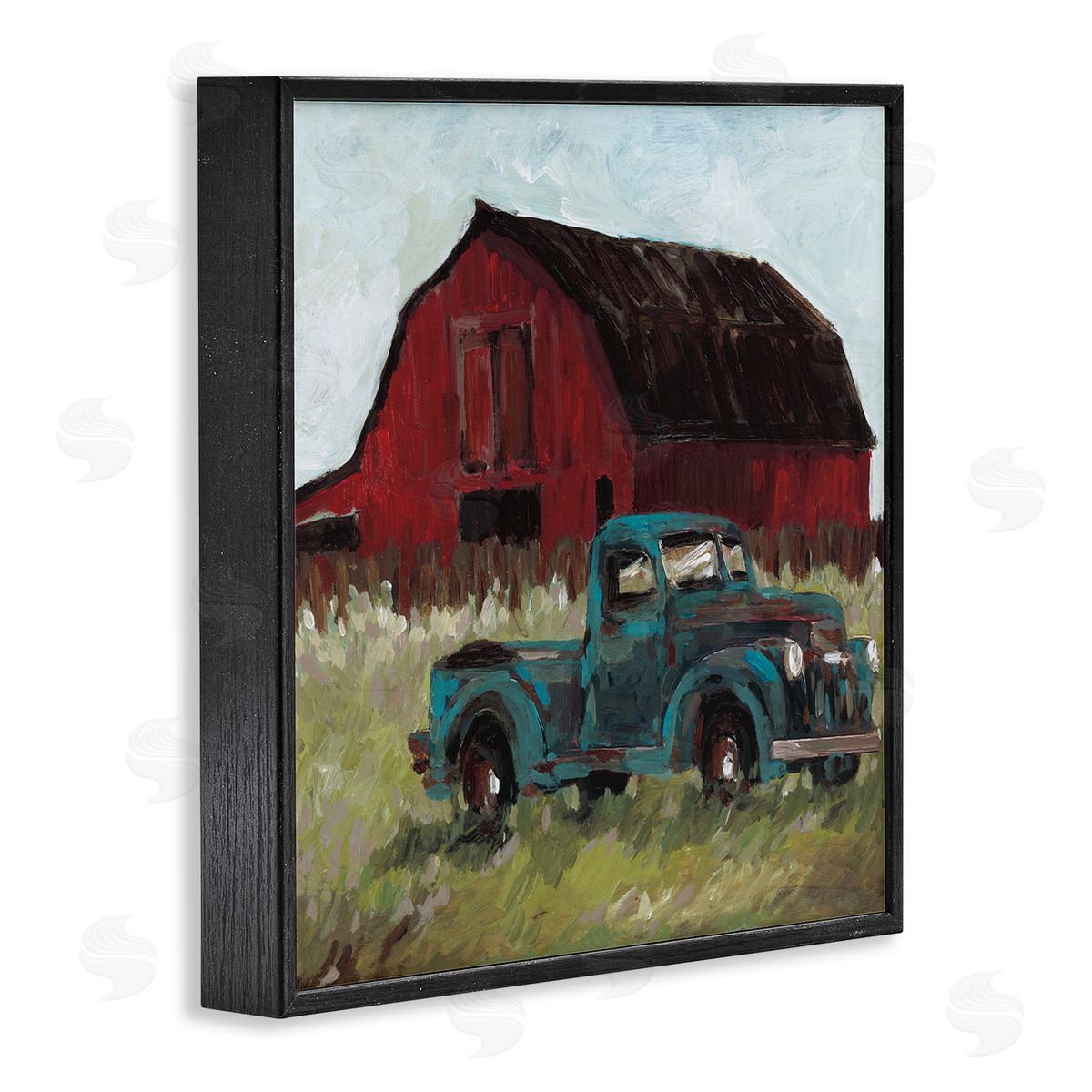 Wani Pasion Truck & Red Barn Canvas Wall Art Print