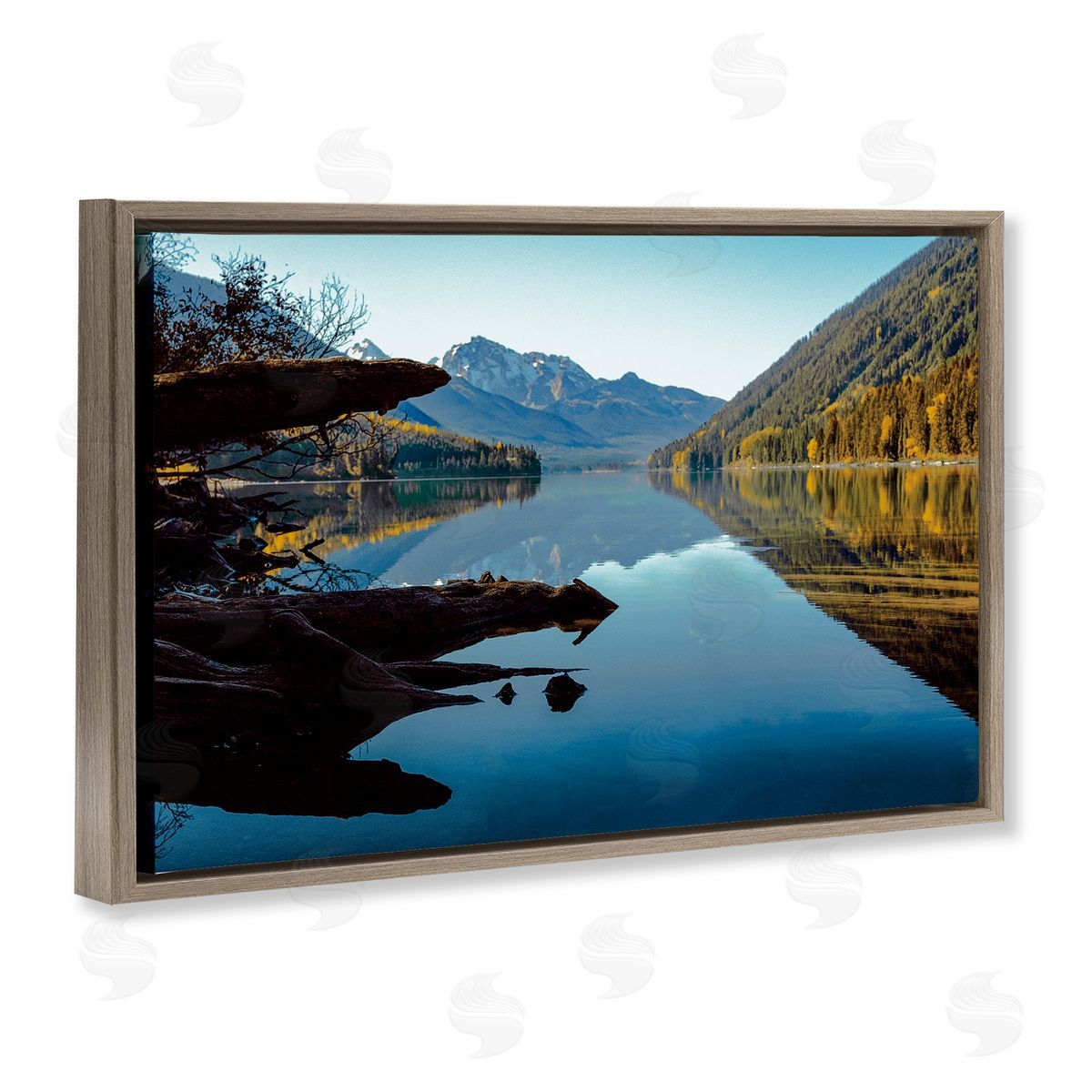 Madison Starnes Photography Evergreen Mirrors River Reflection Canvas Wall Art Print