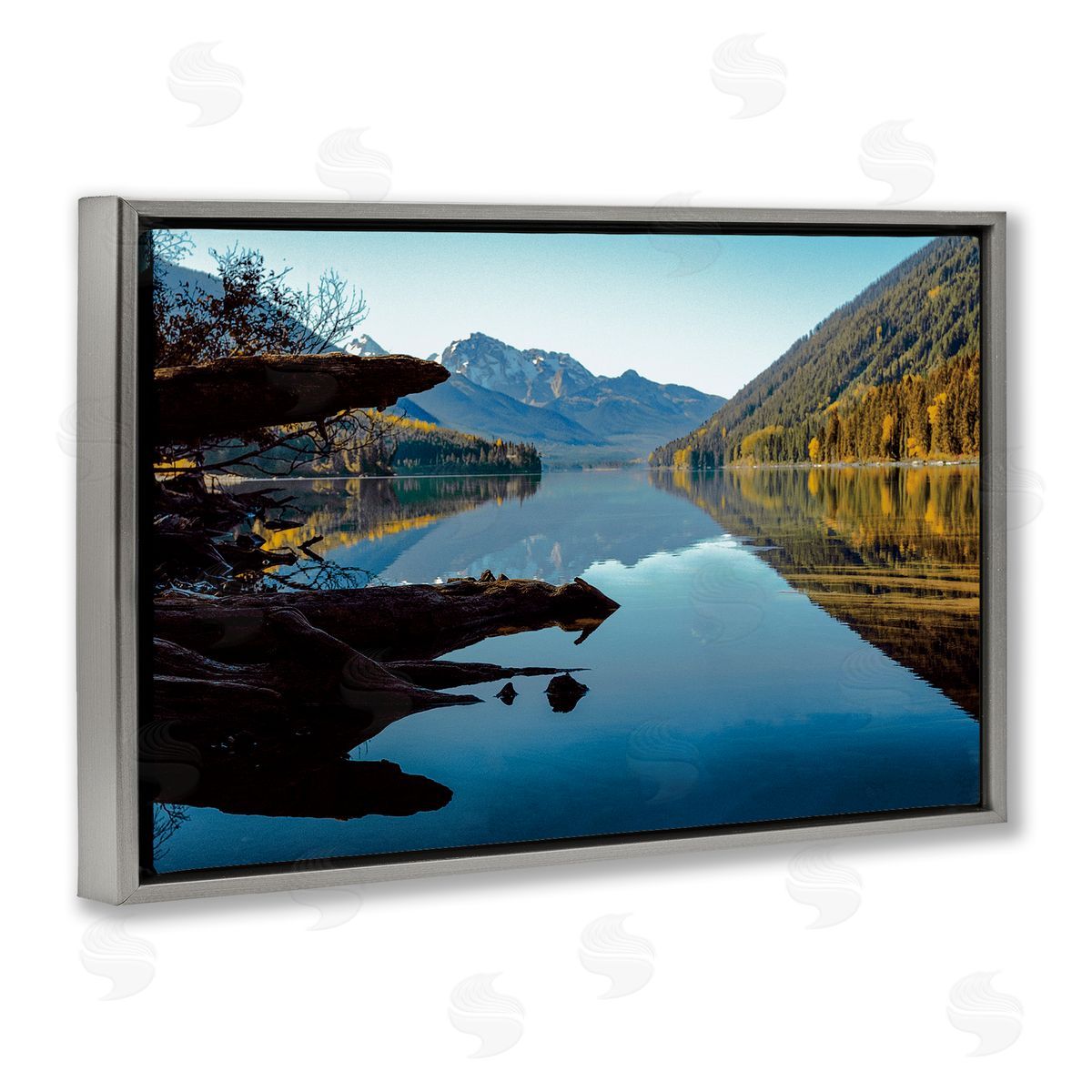 Madison Starnes Photography Evergreen Mirrors River Reflection Canvas Wall Art Print