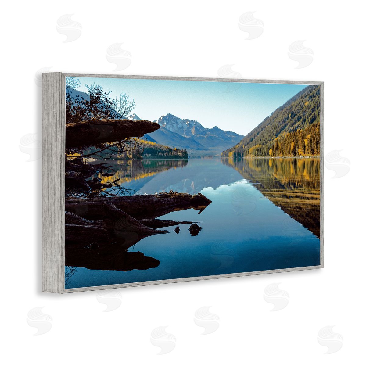 Madison Starnes Photography Evergreen Mirrors River Reflection Canvas Wall Art Print