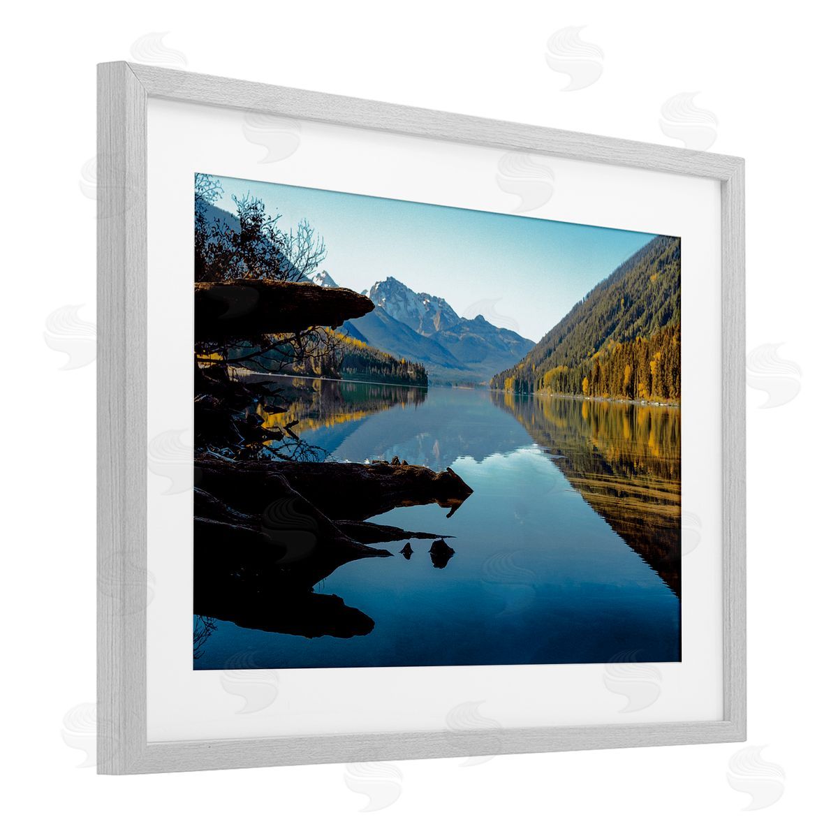 Madison Starnes Photography Evergreen Mirrors River Reflection Canvas Wall Art Print