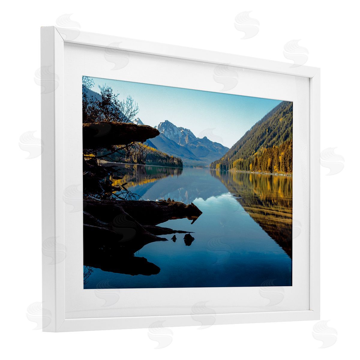 Madison Starnes Photography Evergreen Mirrors River Reflection Canvas Wall Art Print