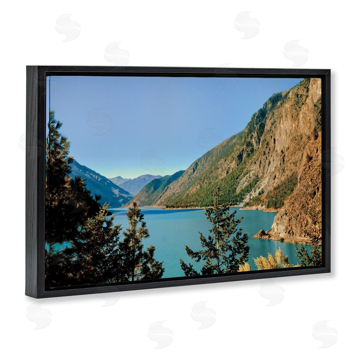 Madison Starnes Photography Golden Peaks over River Canvas Wall Art Print