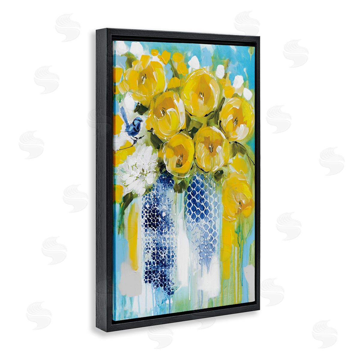 Amanda Brooks Sunshine Yellow Flowers Canvas Wall Art Print