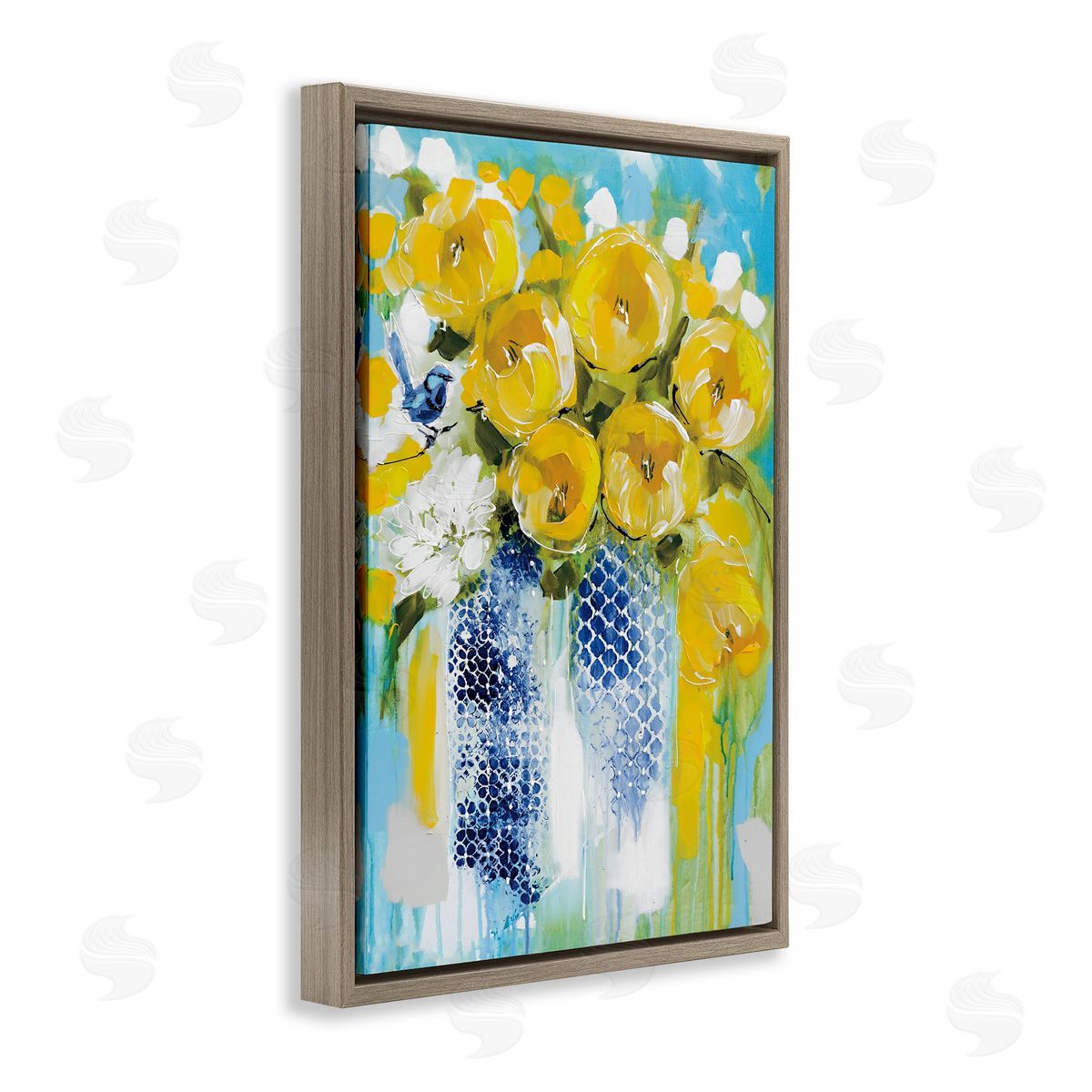 Amanda Brooks Sunshine Yellow Flowers Canvas Wall Art Print