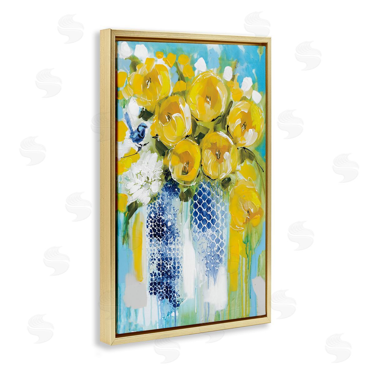 Amanda Brooks Sunshine Yellow Flowers Canvas Wall Art Print