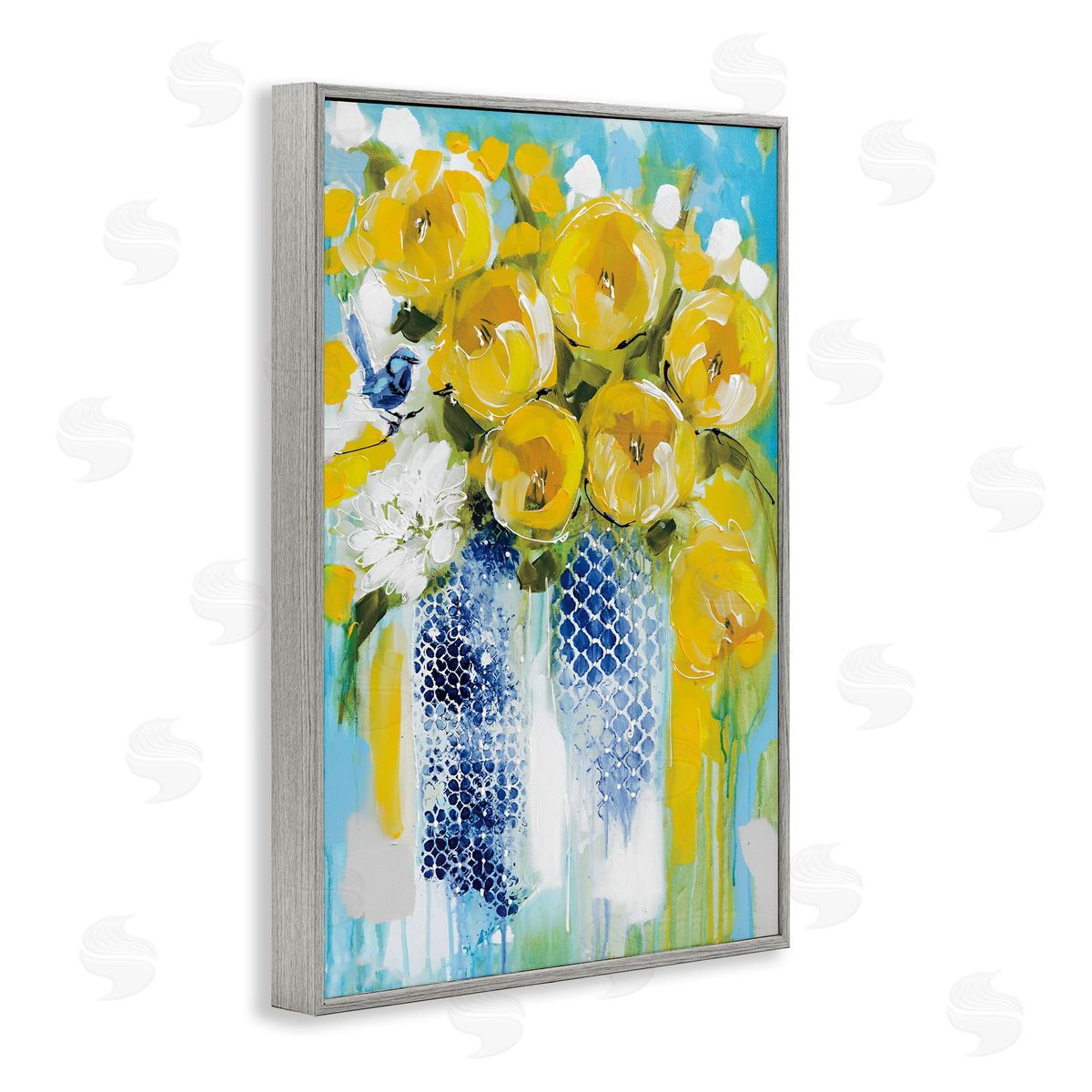 Amanda Brooks Sunshine Yellow Flowers Canvas Wall Art Print
