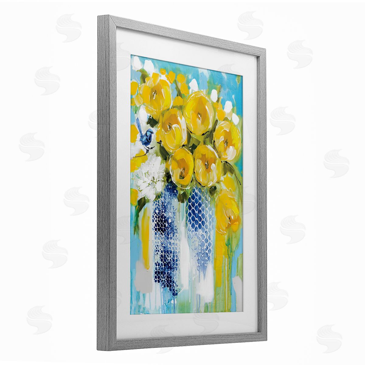 Amanda Brooks Sunshine Yellow Flowers Canvas Wall Art Print