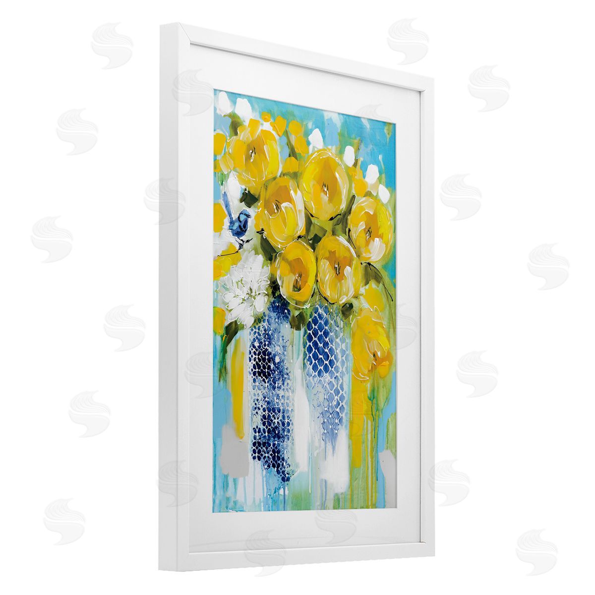 Amanda Brooks Sunshine Yellow Flowers Canvas Wall Art Print