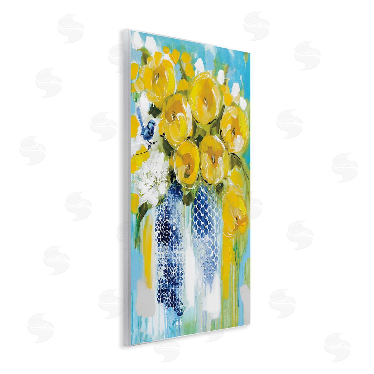 Amanda Brooks Sunshine Yellow Flowers Canvas Wall Art Print