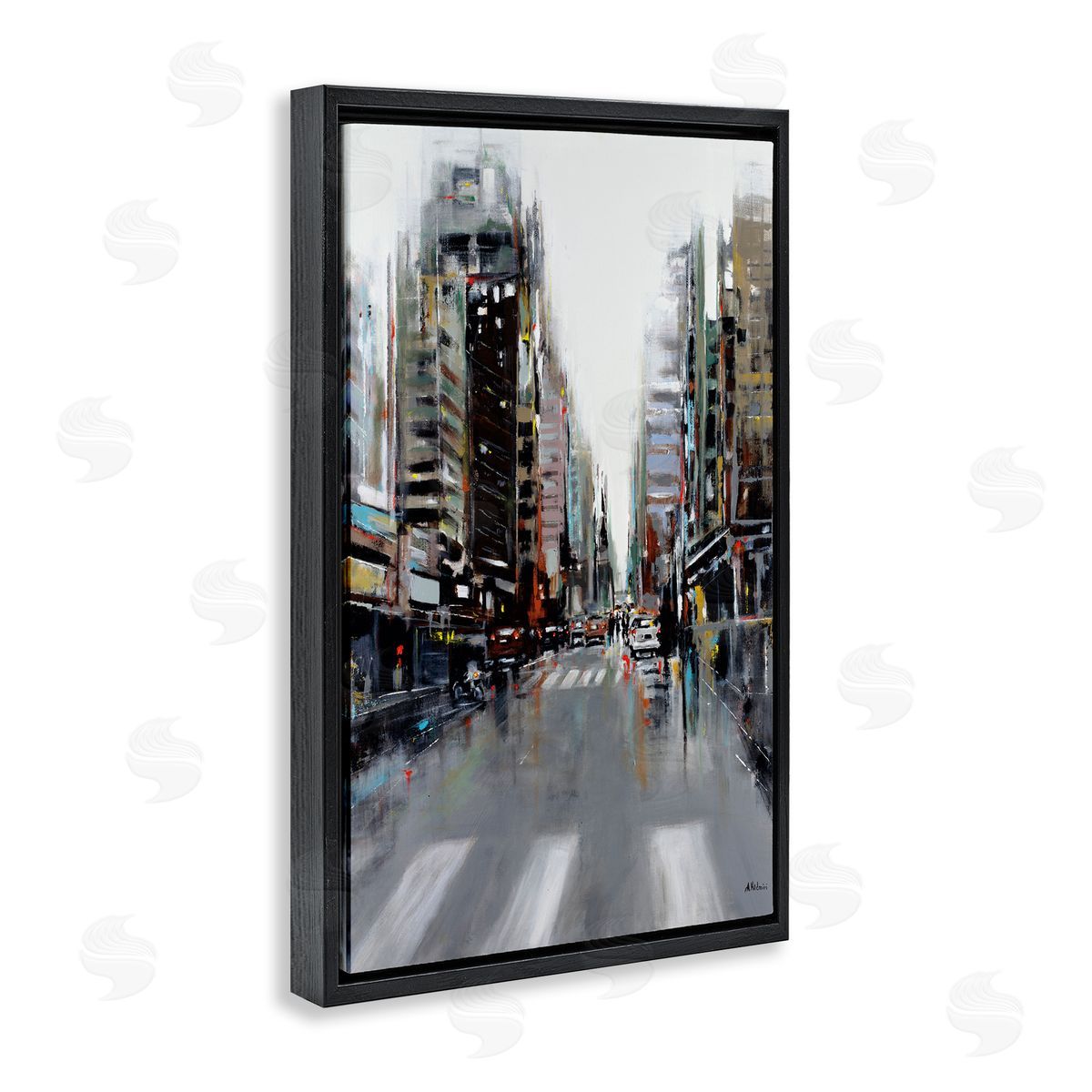 Aziz Kadmiri La Ville Cityscape Canvas Wall Art Print