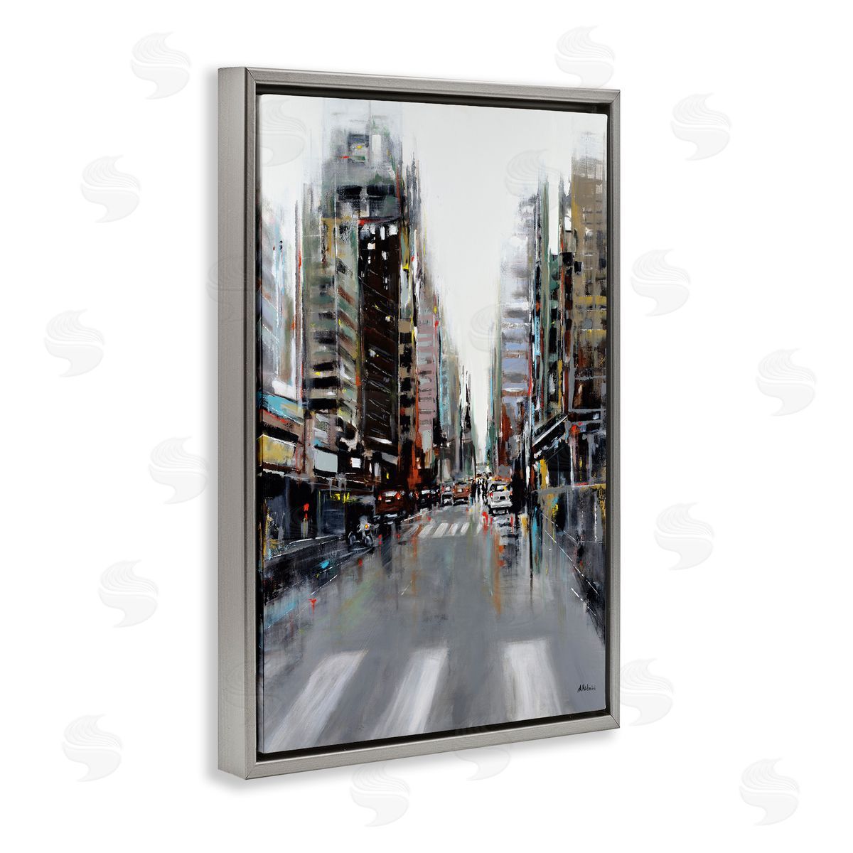 Aziz Kadmiri La Ville Cityscape Canvas Wall Art Print