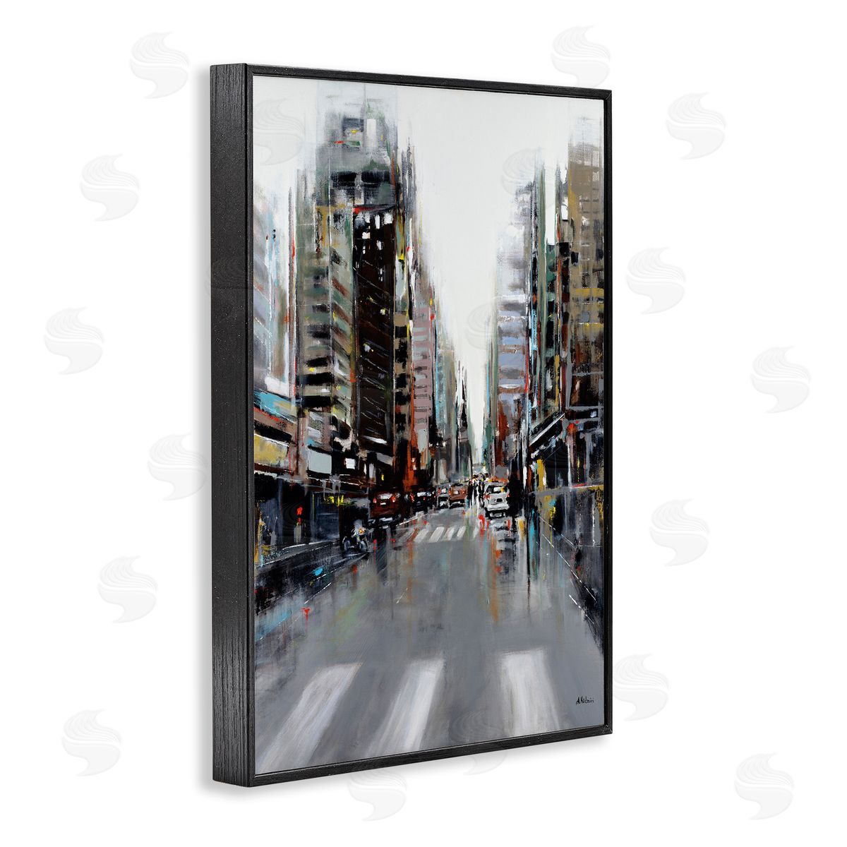 Aziz Kadmiri La Ville Cityscape Canvas Wall Art Print