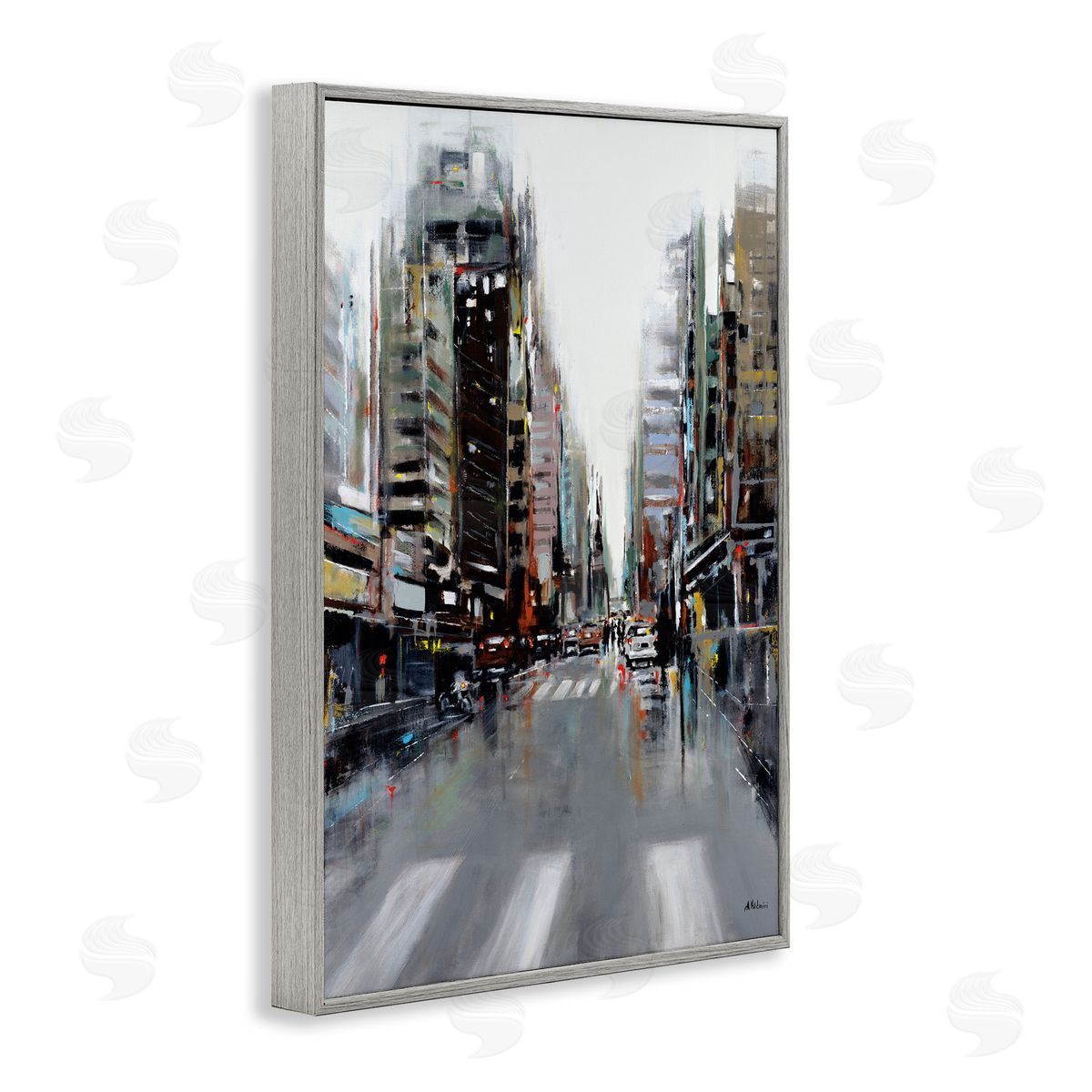 Aziz Kadmiri La Ville Cityscape Canvas Wall Art Print