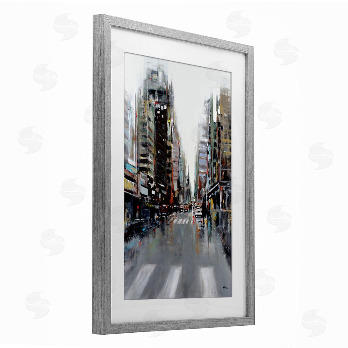 Aziz Kadmiri La Ville Cityscape Canvas Wall Art Print
