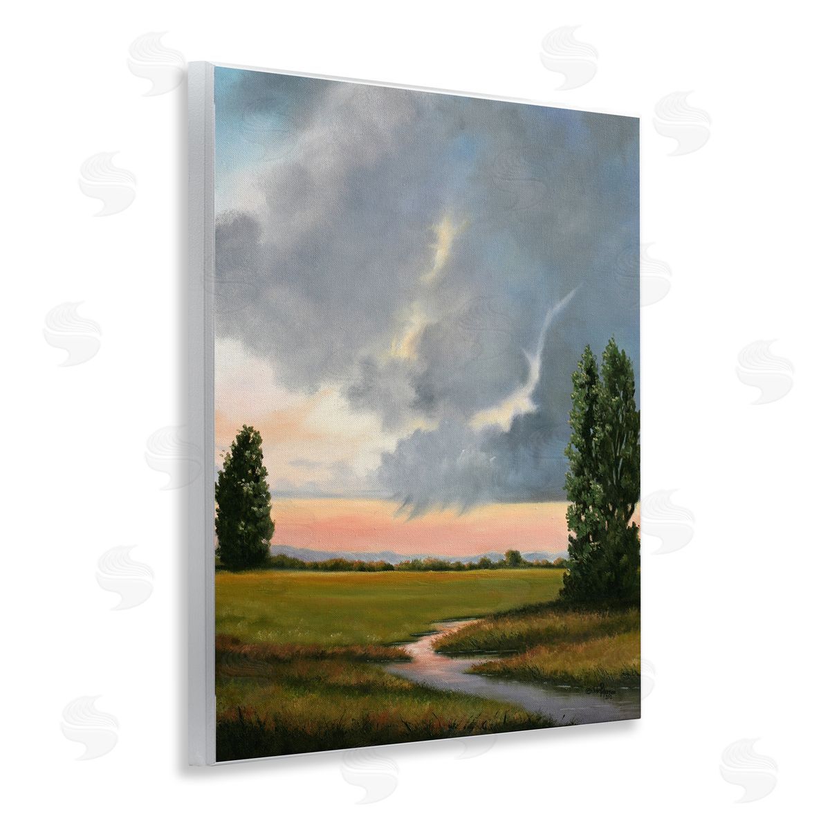 Julie Peterson Pastoral Path at Sunset Canvas Wall Art Print