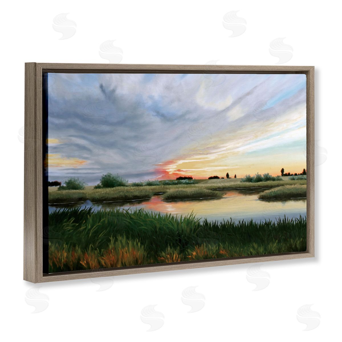Julie Peterson Sunrise Over Pond Canvas Wall Art Print
