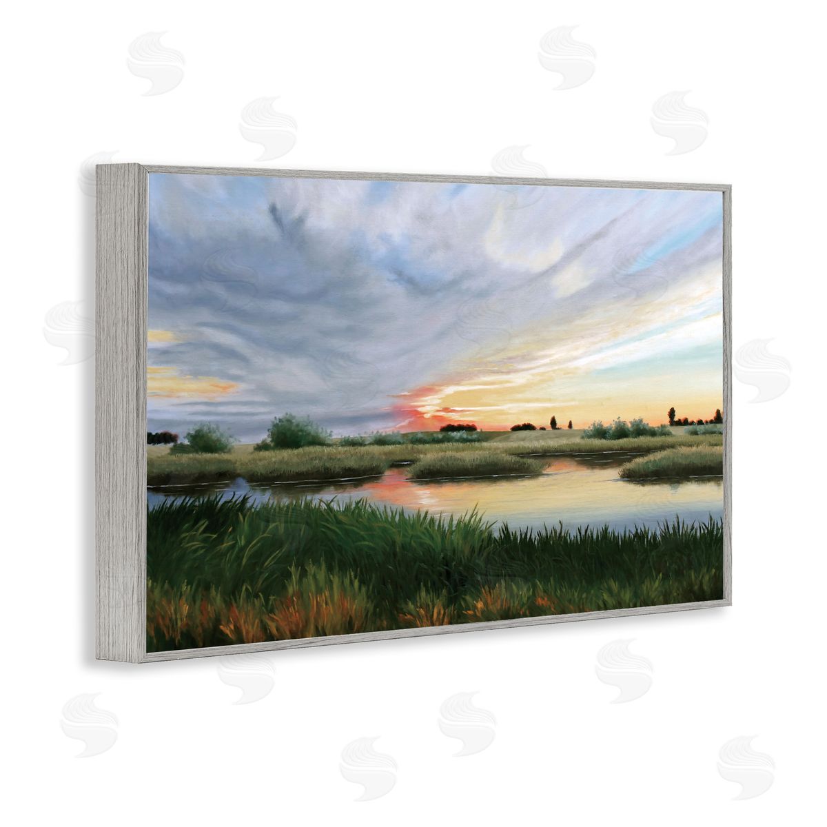 Julie Peterson Sunrise Over Pond Canvas Wall Art Print
