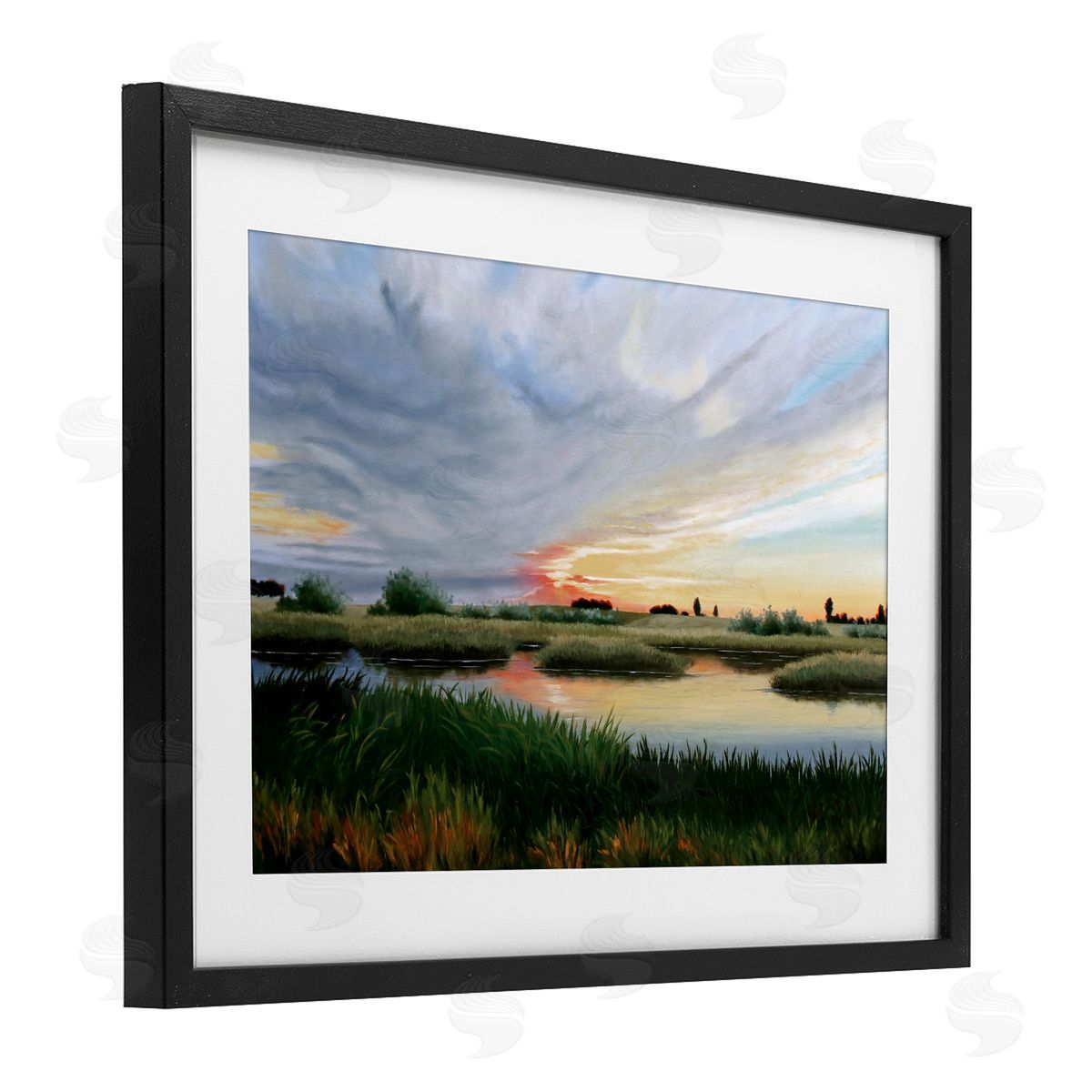 Julie Peterson Sunrise Over Pond Canvas Wall Art Print
