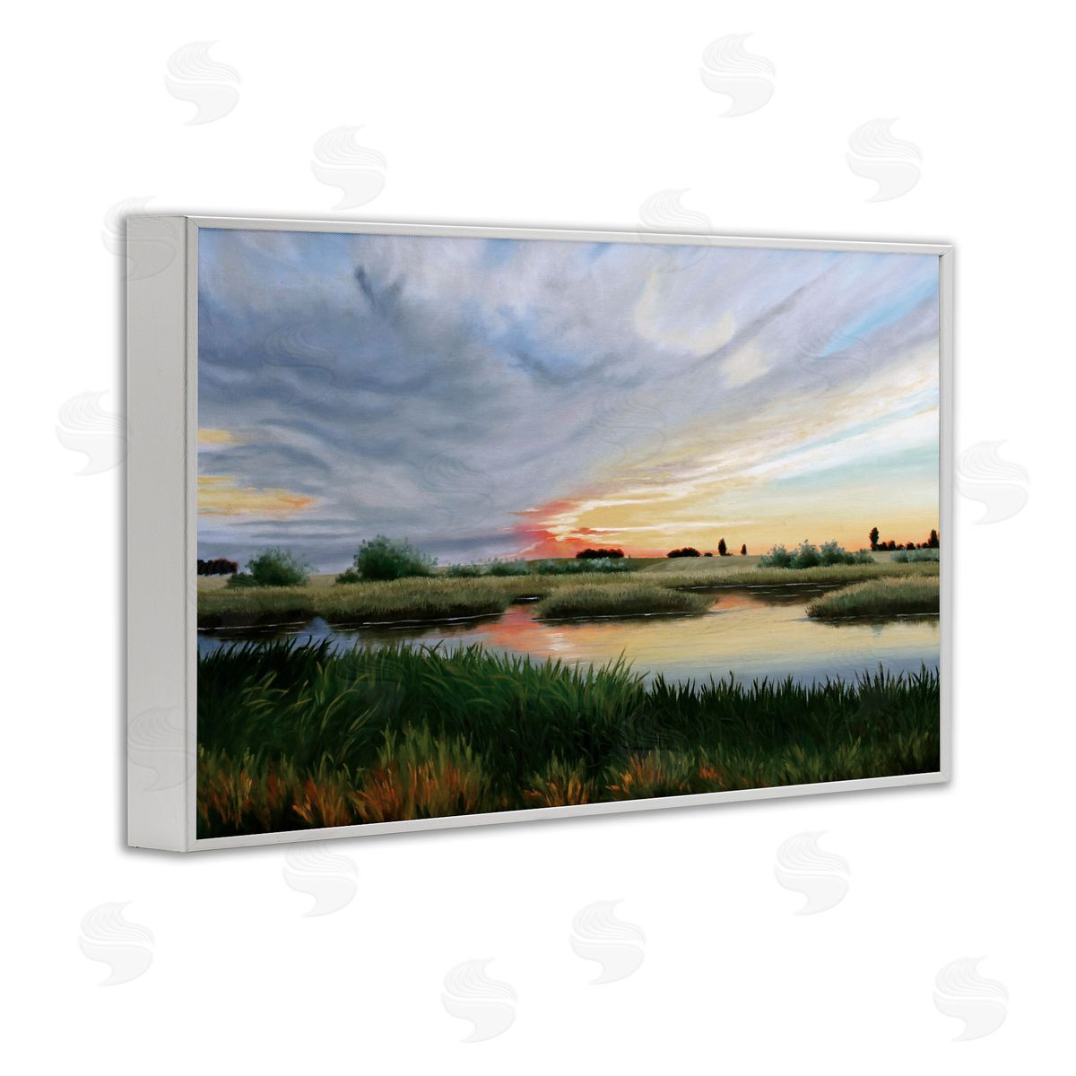 Julie Peterson Sunrise Over Pond Canvas Wall Art Print