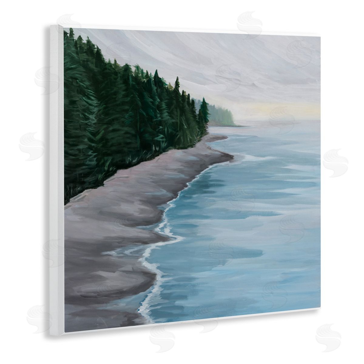 Jelena Petric Coastal View of Trees Canvas Wall Art Print