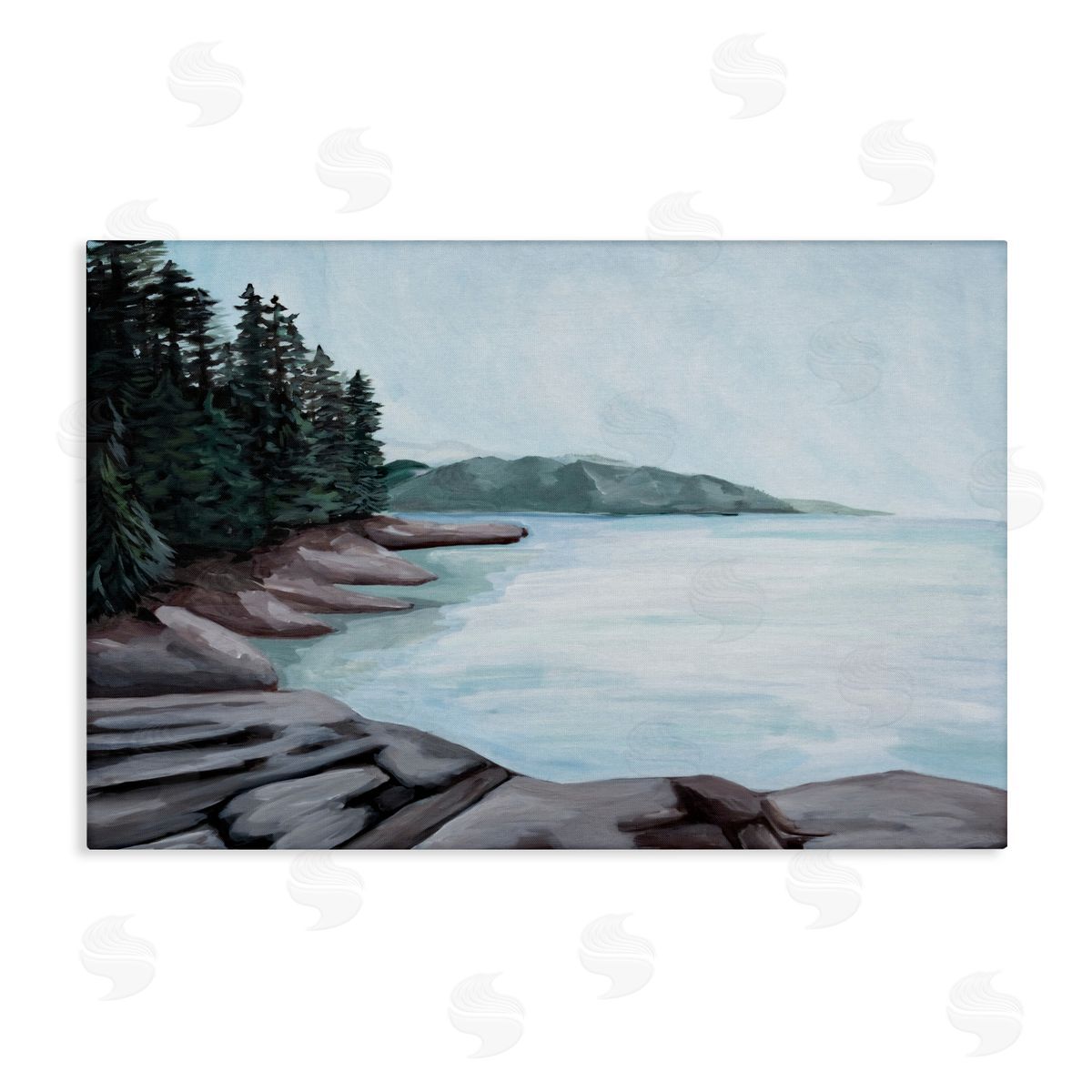 Jelena Petric Rocky View of Coast Canvas Wall Art Print