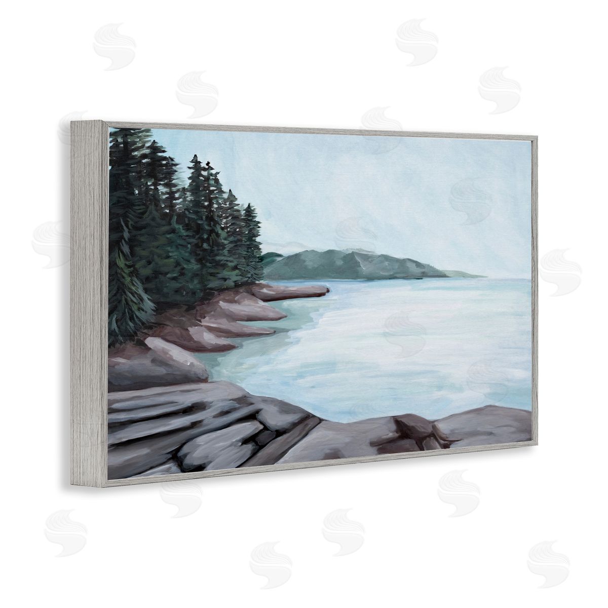 Jelena Petric Rocky View of Coast Canvas Wall Art Print