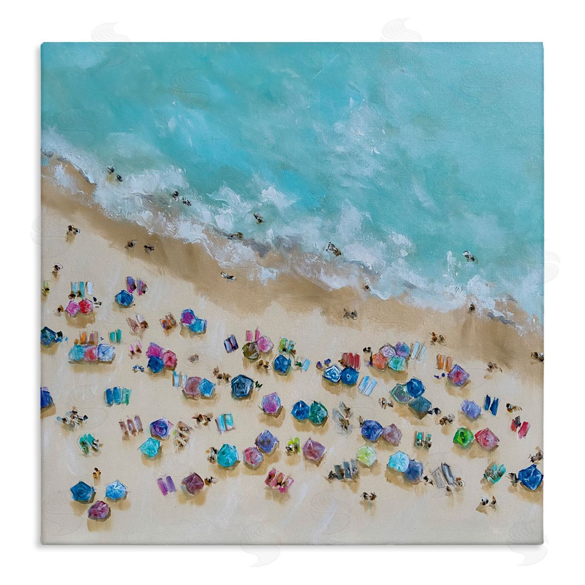 Emma Bell Bird's Eye Umbrellas Canvas Wall Art Print