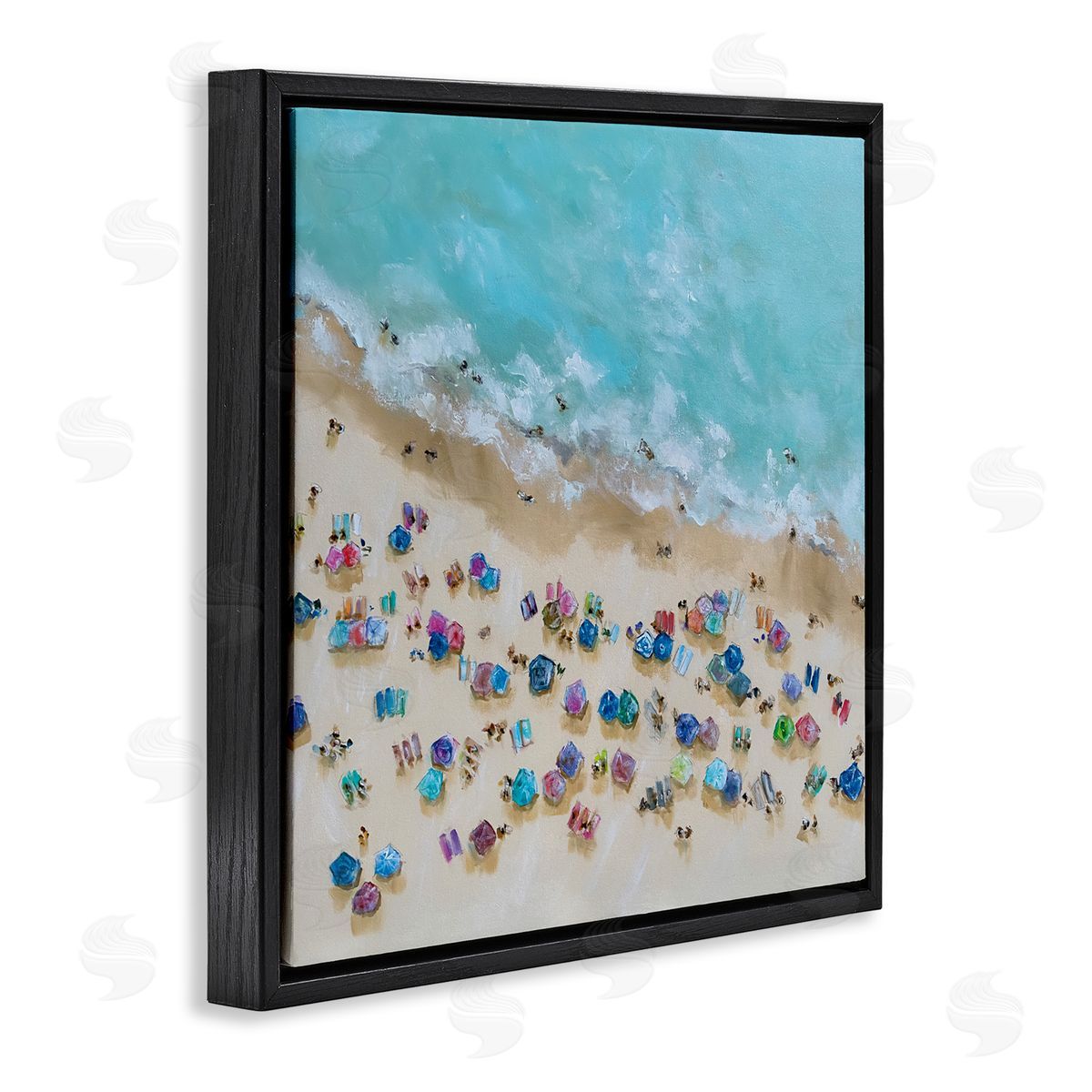 Emma Bell Bird's Eye Umbrellas Canvas Wall Art Print