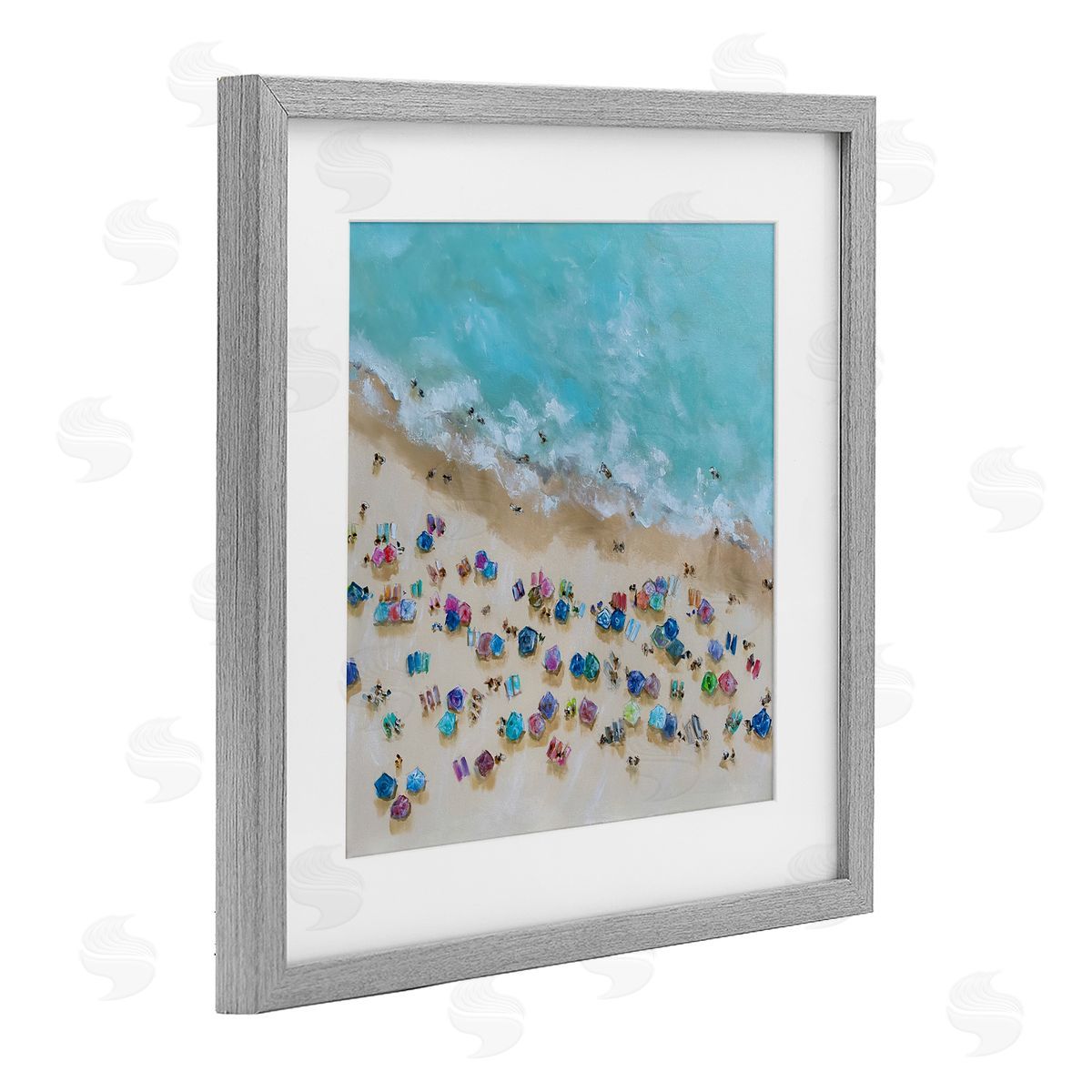 Emma Bell Bird's Eye Umbrellas Canvas Wall Art Print