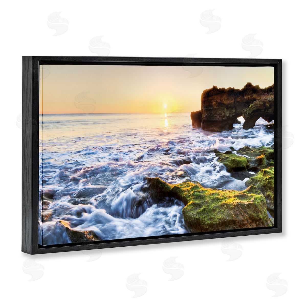 Celebrate Life Gallery Sunset over Rocky Coast Canvas Wall Art Print