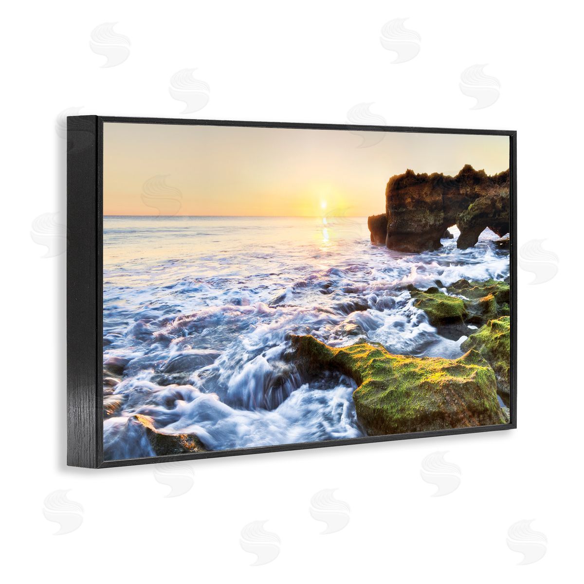 Celebrate Life Gallery Sunset over Rocky Coast Canvas Wall Art Print