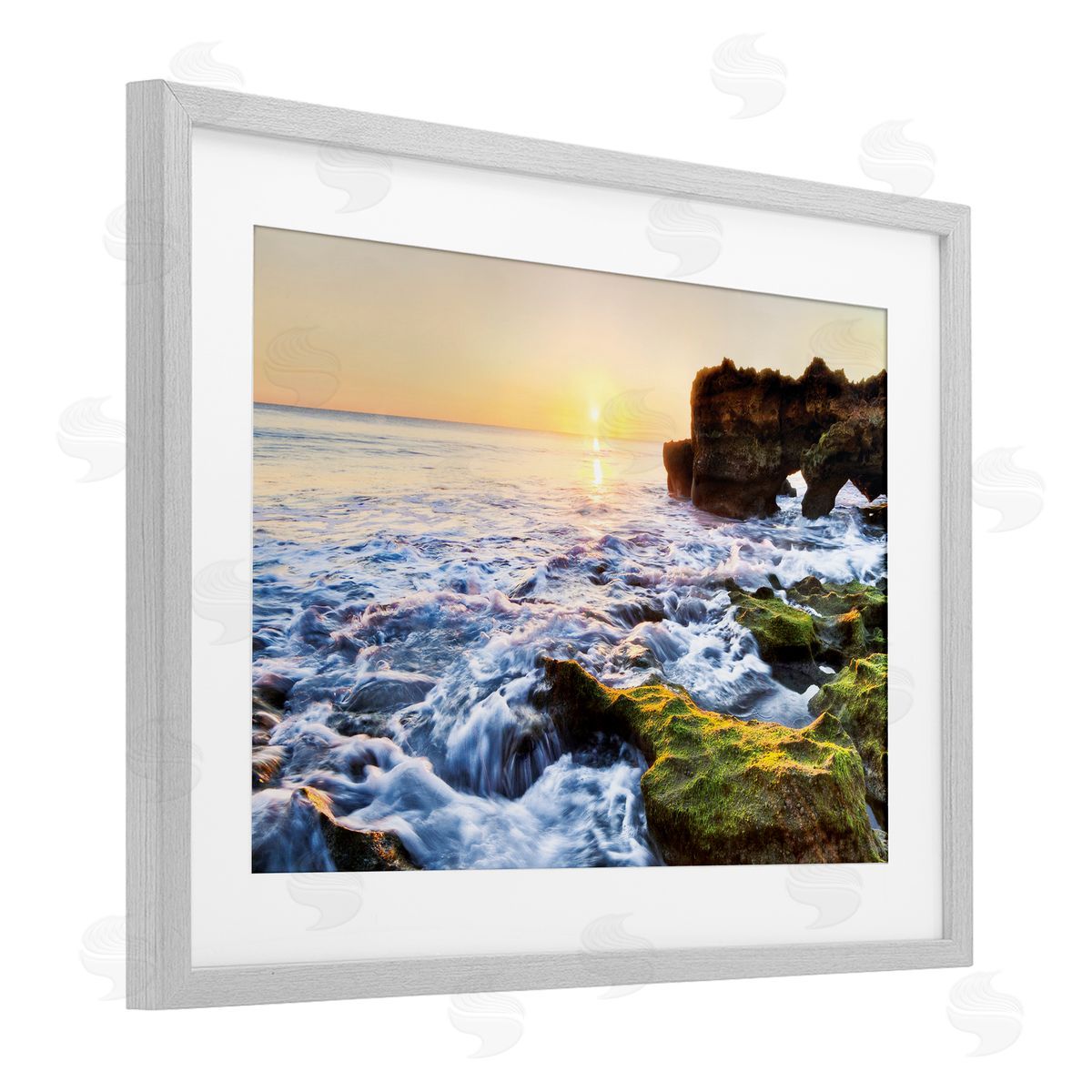Celebrate Life Gallery Sunset over Rocky Coast Canvas Wall Art Print
