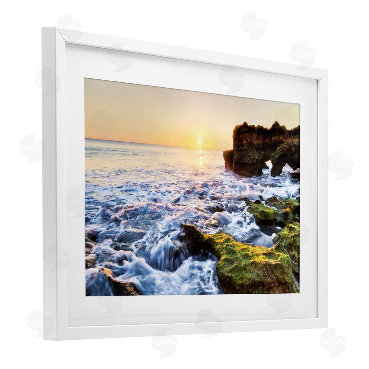 Celebrate Life Gallery Sunset over Rocky Coast Canvas Wall Art Print