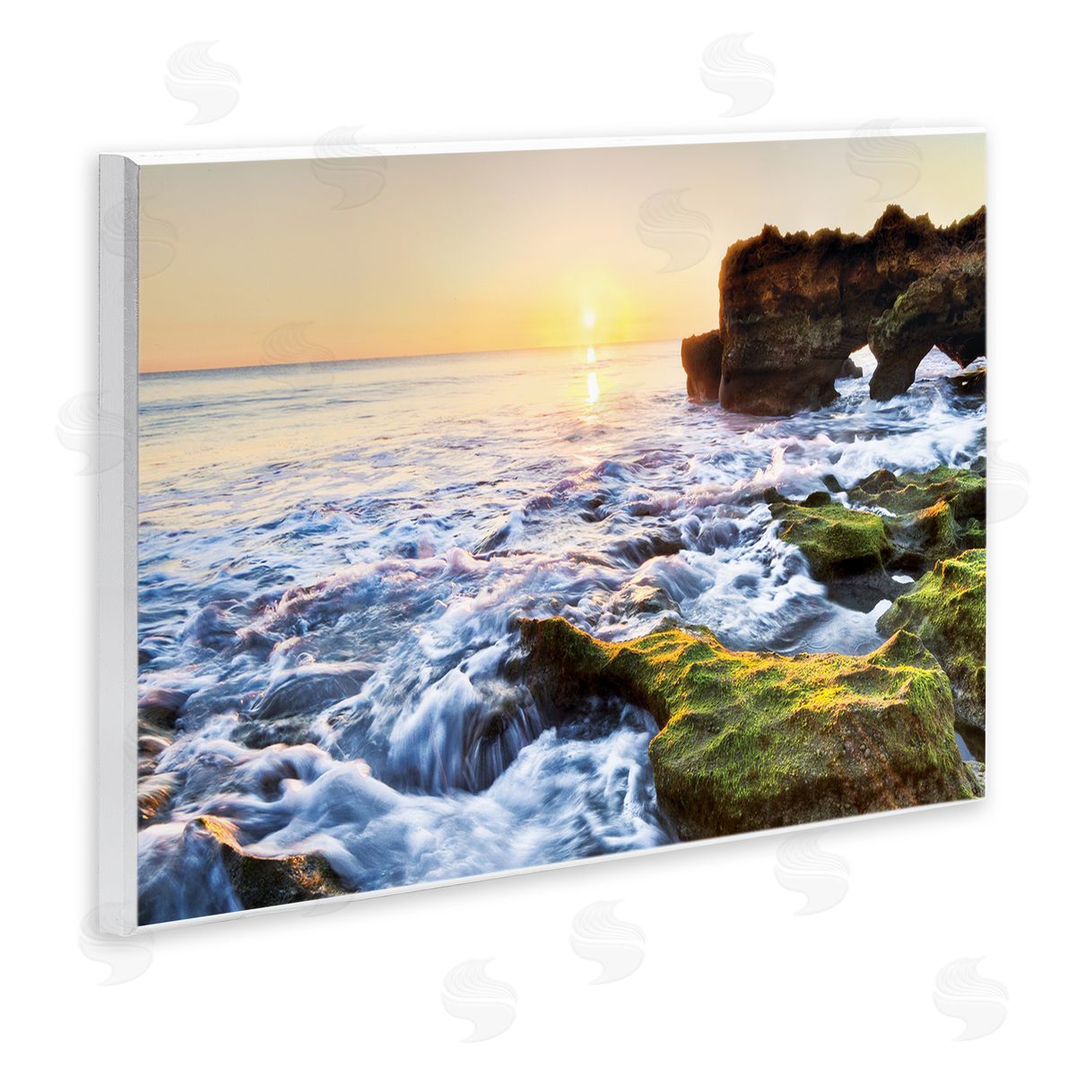Celebrate Life Gallery Sunset over Rocky Coast Canvas Wall Art Print