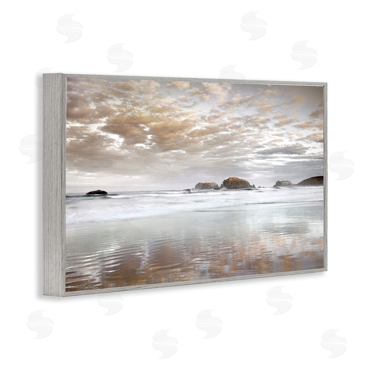 Dennis Frates Sunrise Reflections Seascape Canvas Wall Art Print